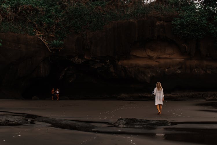 Tourists At Sandy Beach