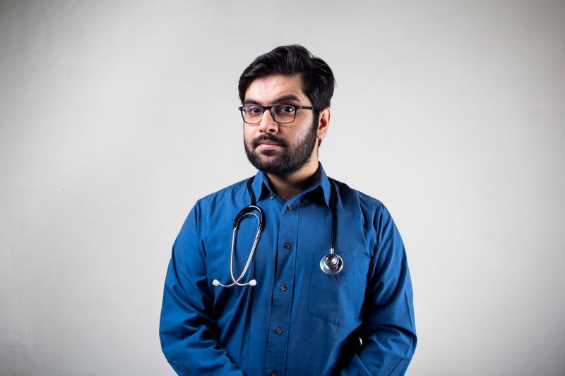 Stock portrait of a male healthcare professional
