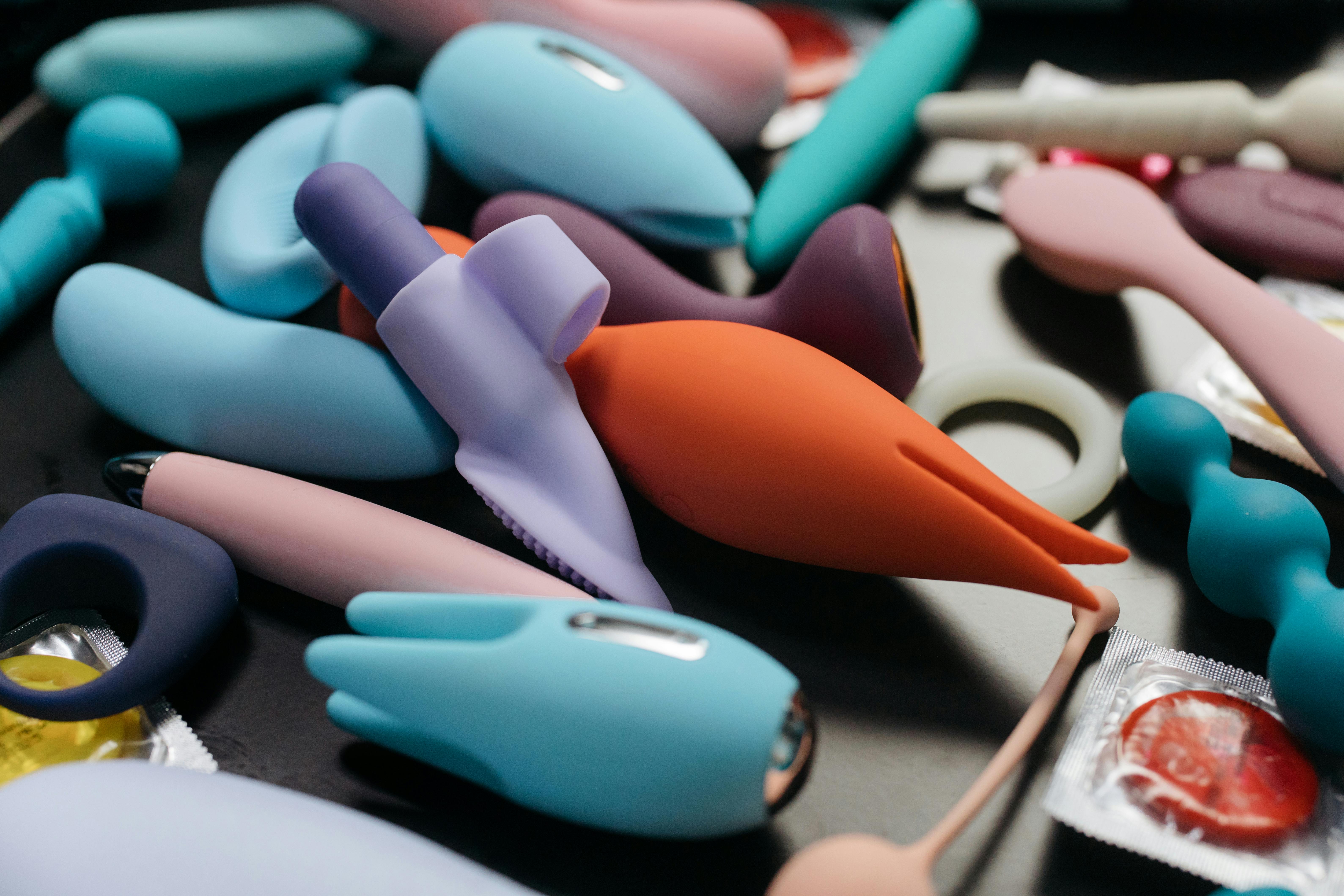 assorted adult toys in close up photography