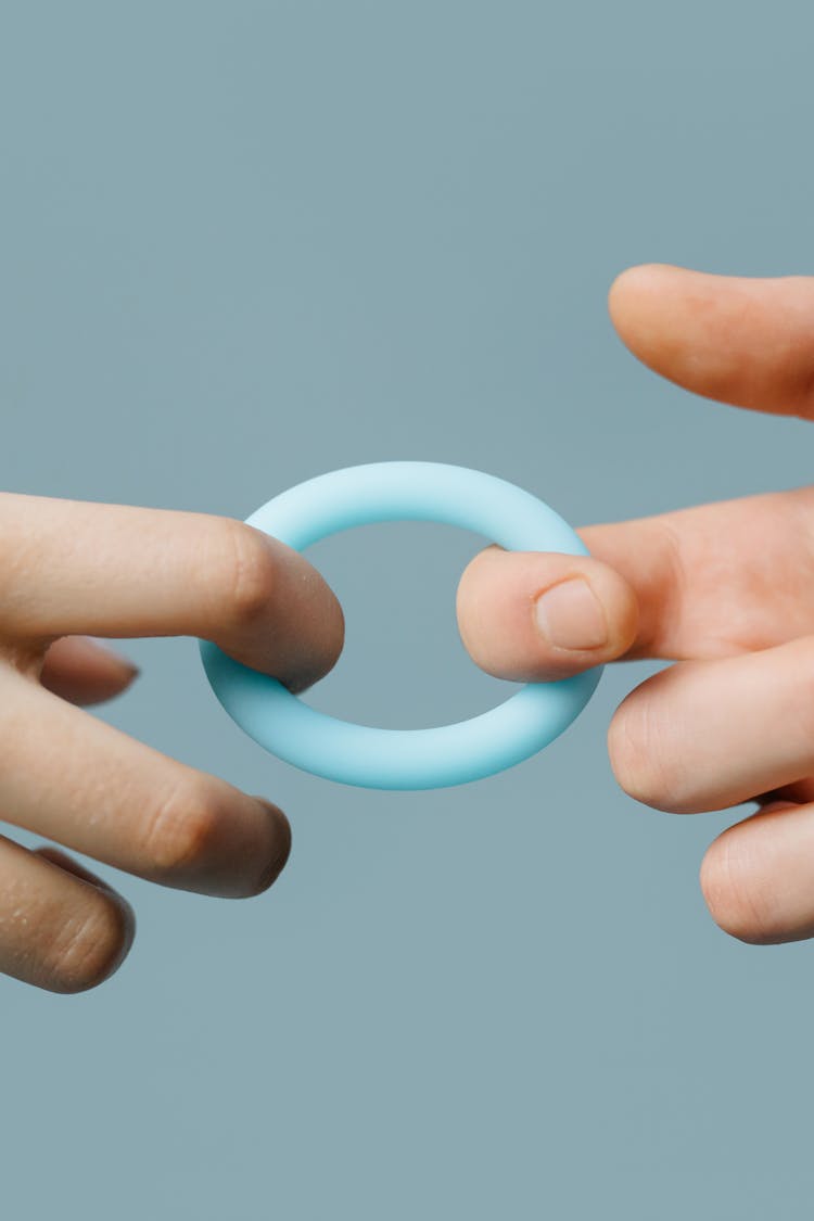 A Blue Silicone Cock Ring 