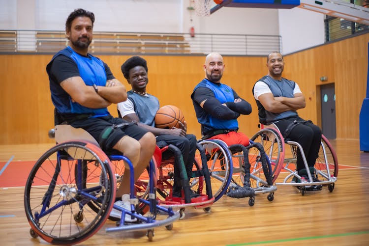 Men Sitting On Their Wheelchairs