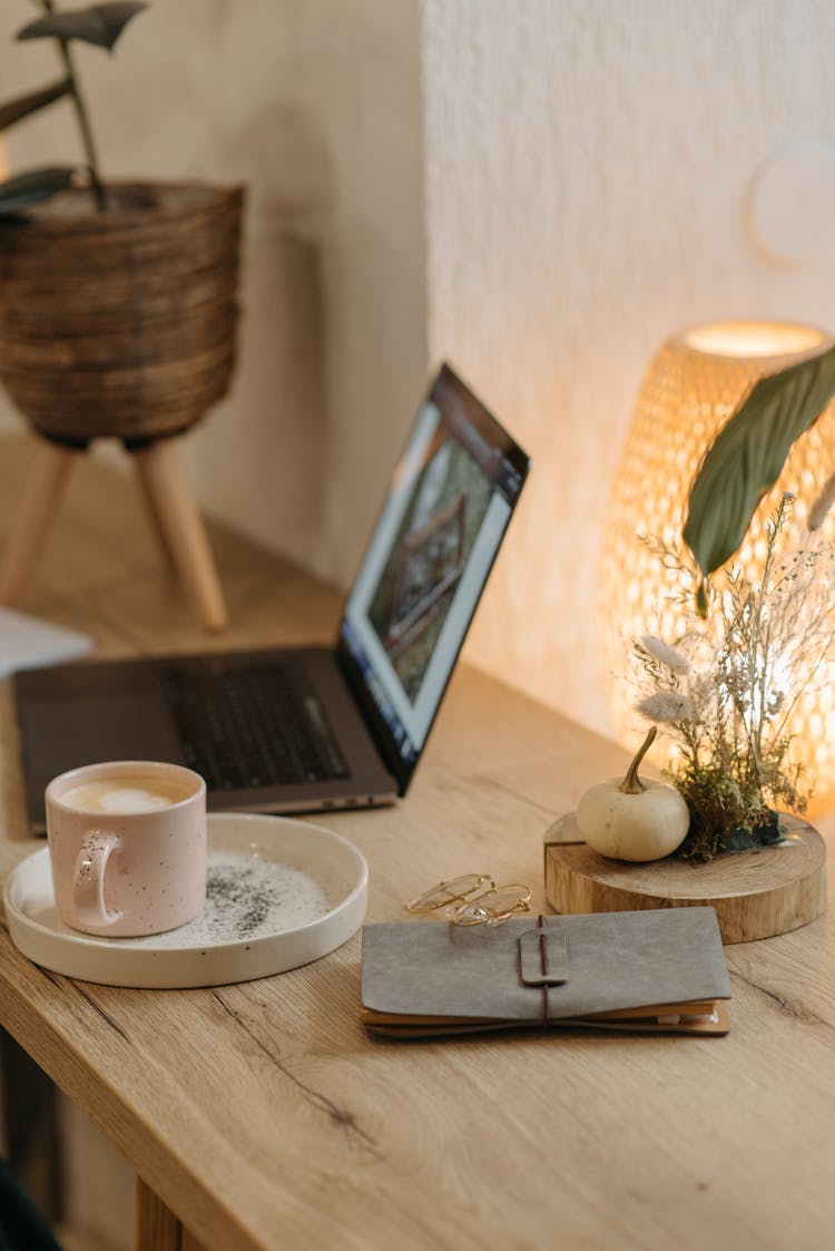 Coffee Cup On Wooden Table