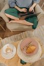 White Ceramic Plate on White Table Cloth