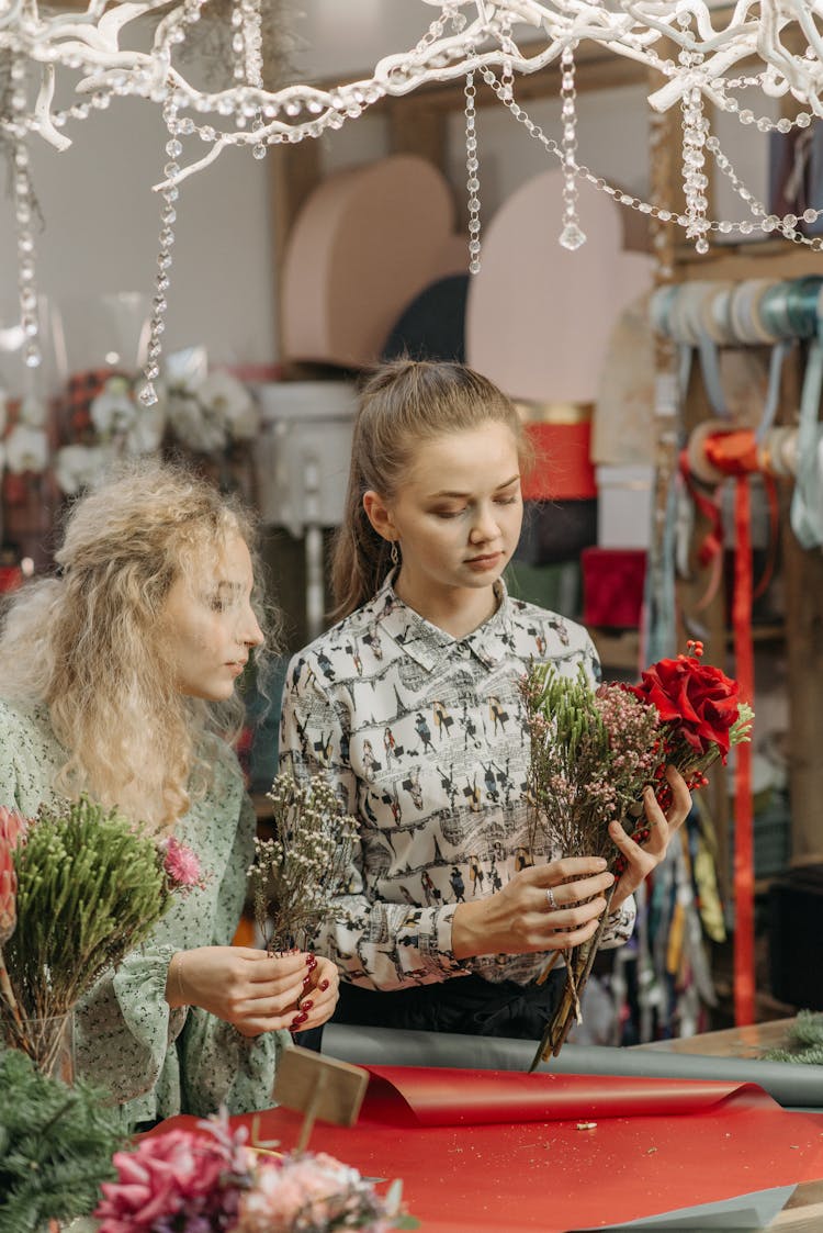 Two Girls In The Flower Shop