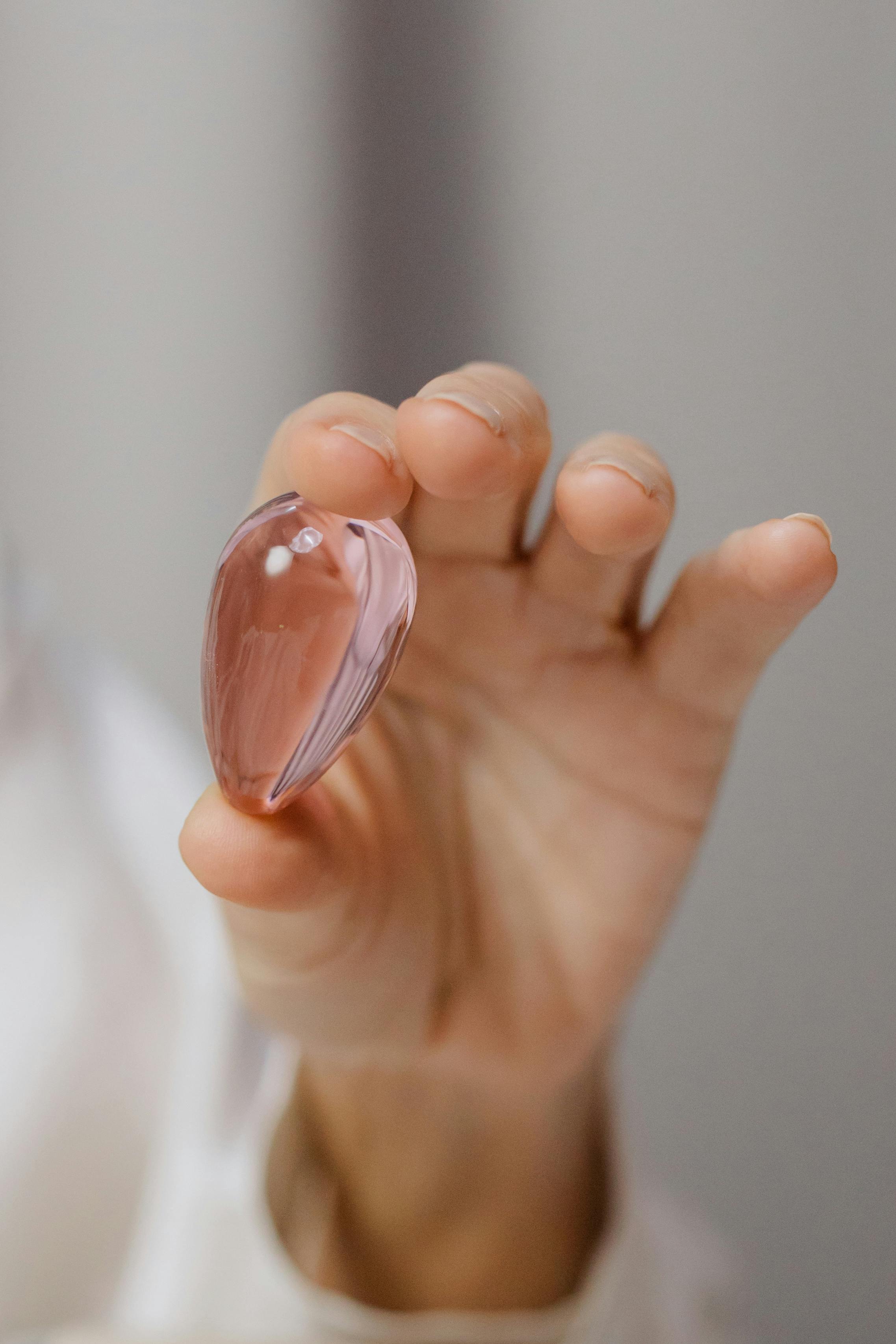 crystal bead in hand