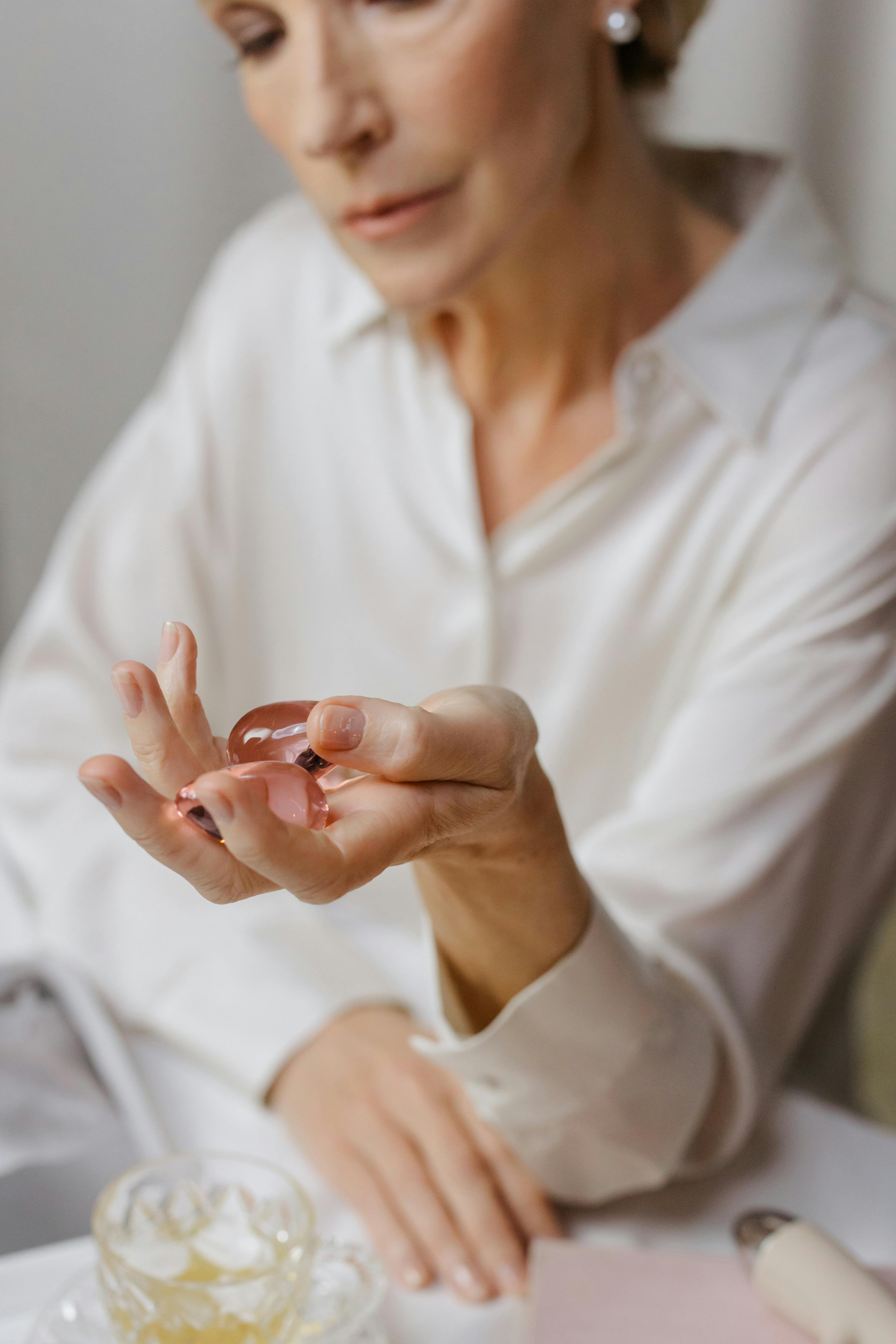 hands relaxation table looking