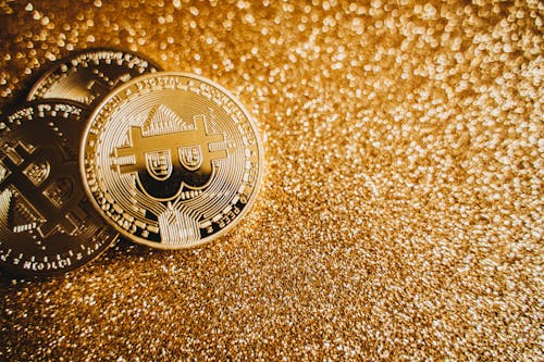 Gratis lagerfoto af bitcoins, glinsende, guld
