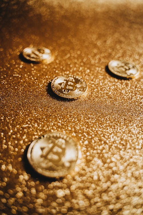 Gratis arkivbilde med bitcoins, glinsende, gull