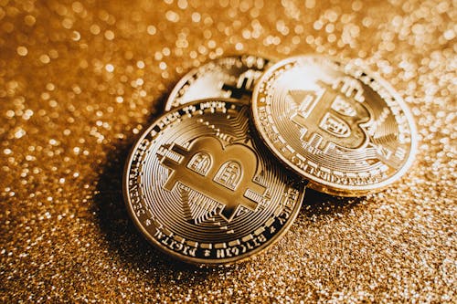 Kostnadsfri bild av bitcoins, guld, guld glitter bakgrund