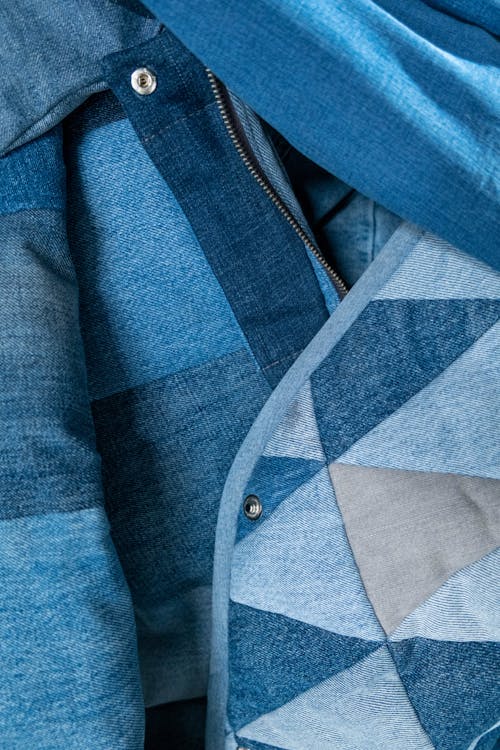 Free Patterns on Denim Clothes Stock Photo