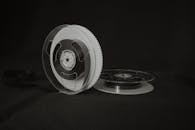 A Rocording Tape on a Black Background