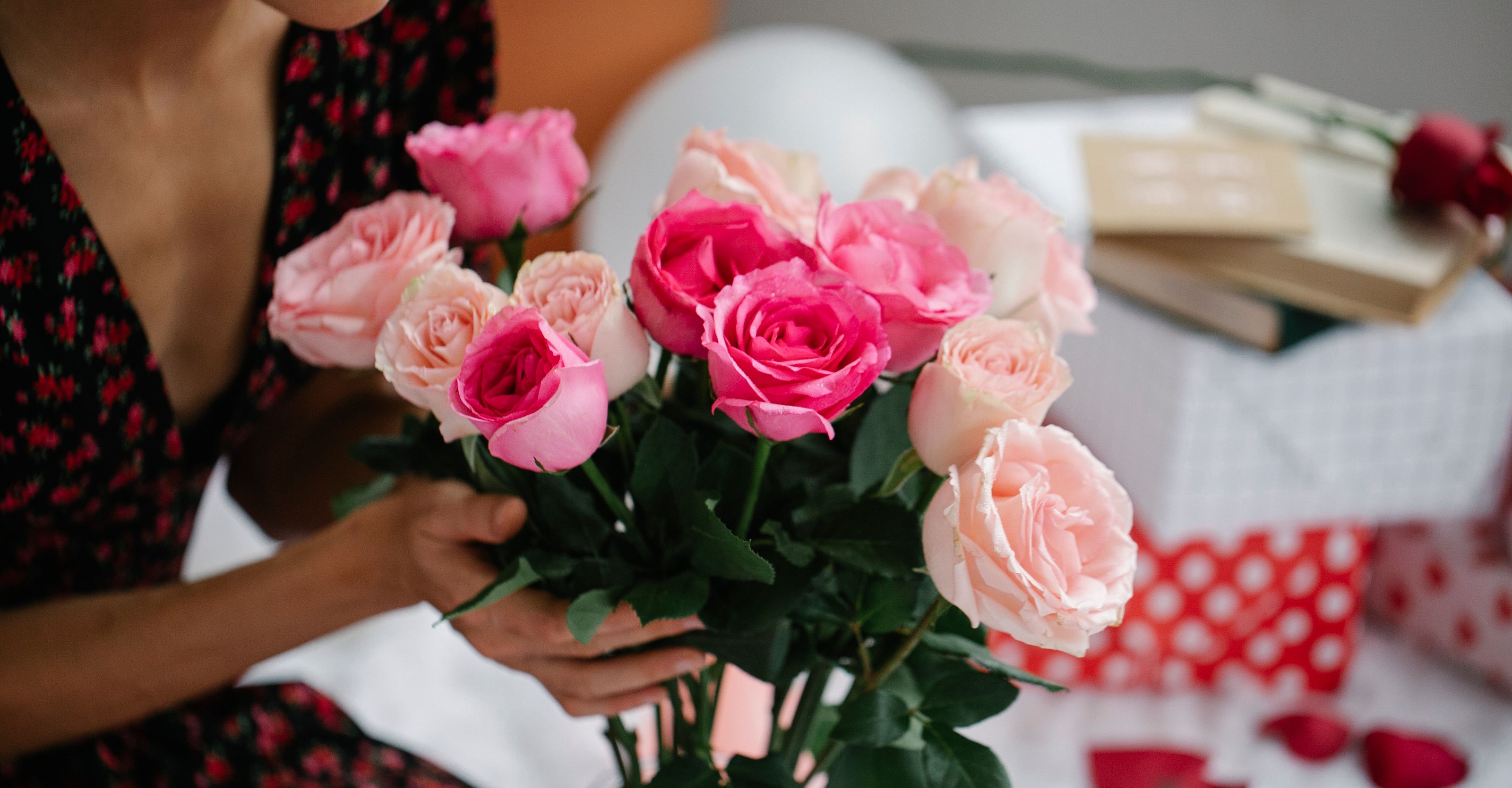 Birthday bouquet and gift