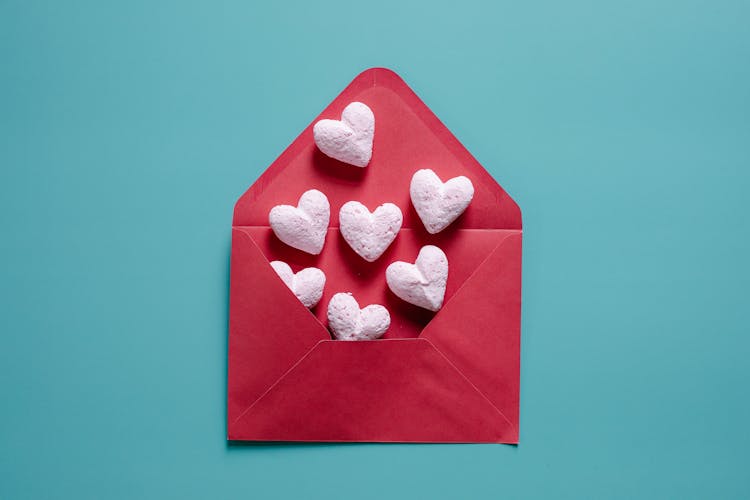 Red Envelope With Small Hearts