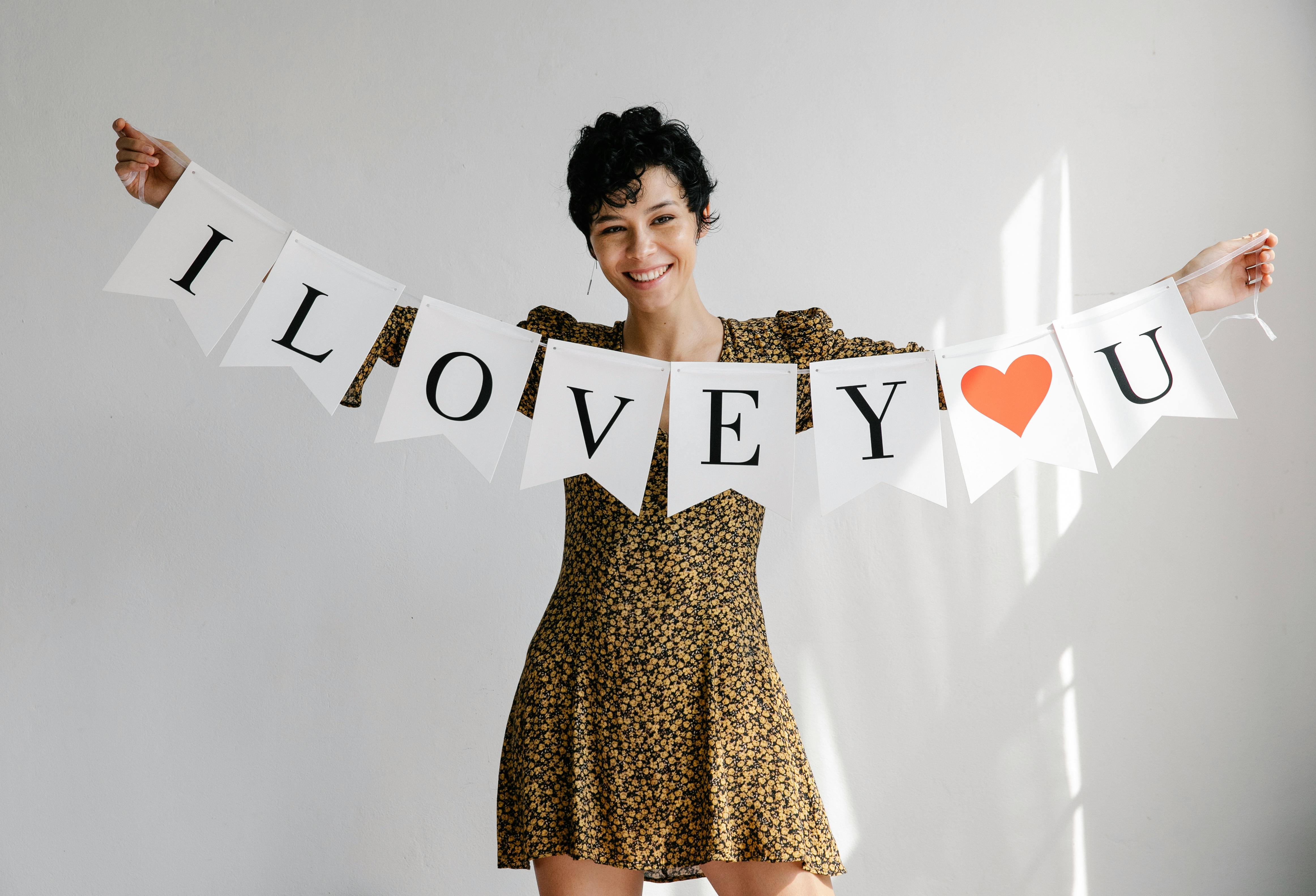 positive woman woman with romantic garland