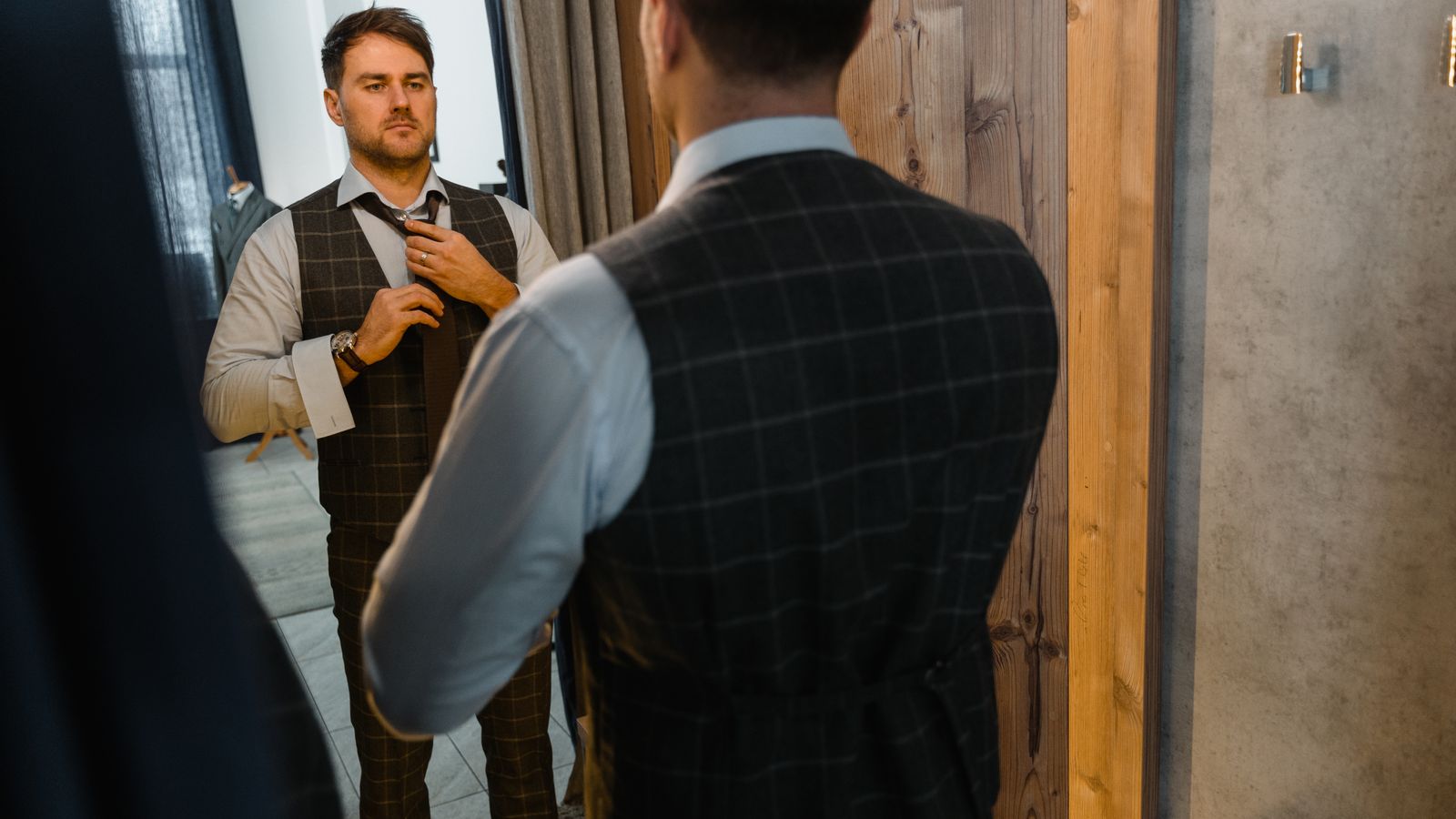 A confident, well-dressed man