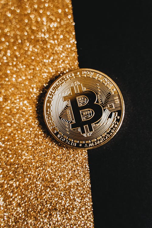 Kostenloses Stock Foto zu bitcoin, digitale währung, flatlay