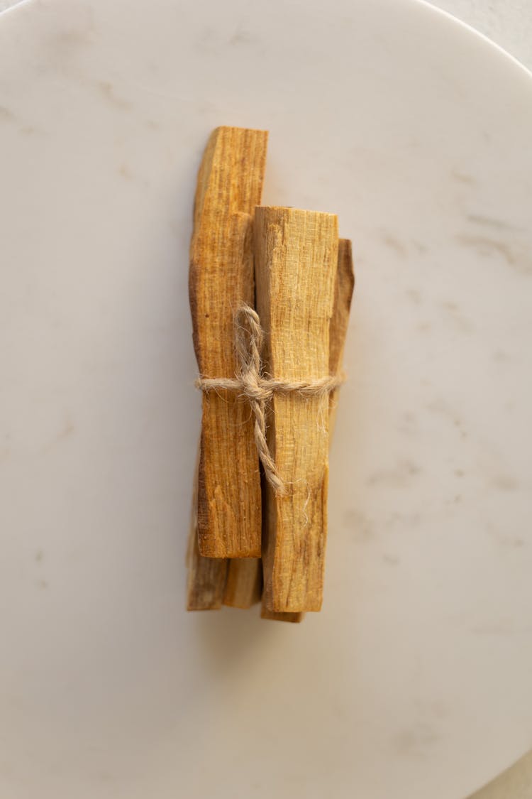 Close-up Of A Bundle Of Palo Santo Incense