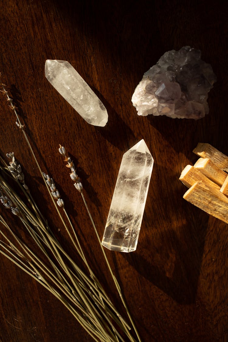 Crystals, Flowers And Palo Santo 