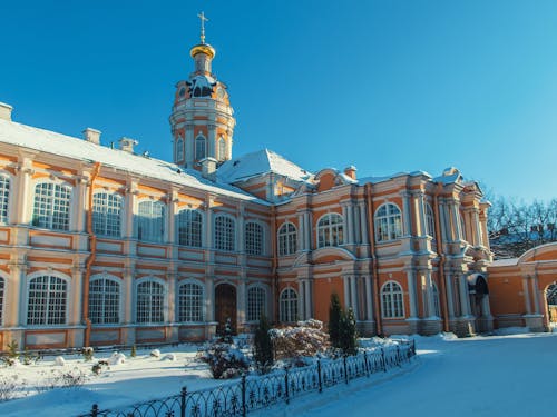 The Alexander Nevsky Lavra in Russia during Winter