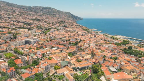 Town on Sea Coast on Madeira Island