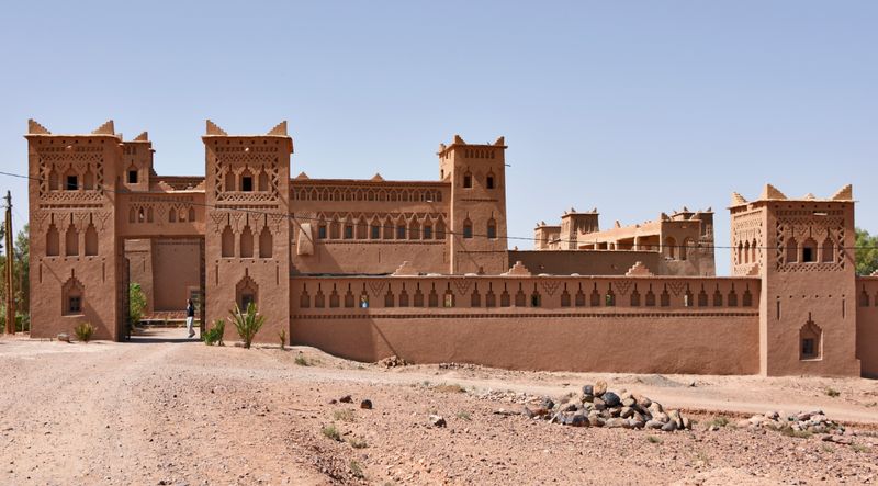 Marruecos en Skoura, oasis de kasbahs de arcilla