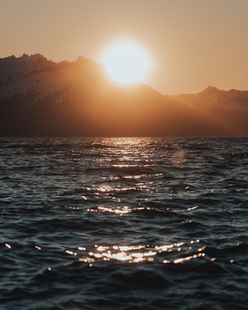 View of Calm Water in the Sea During Sunset