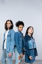 2 Women in Blue Denim Jacket