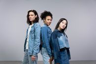 2 Women in Blue Denim Jacket Standing