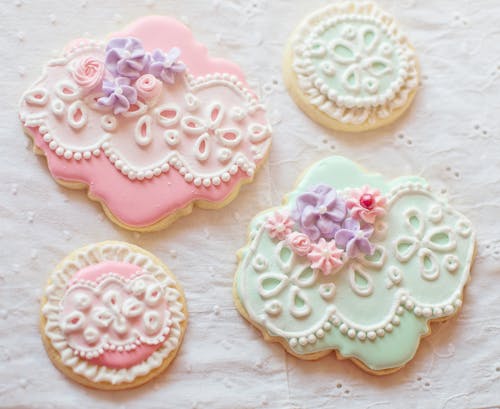 Close-up of Cookies with Icing