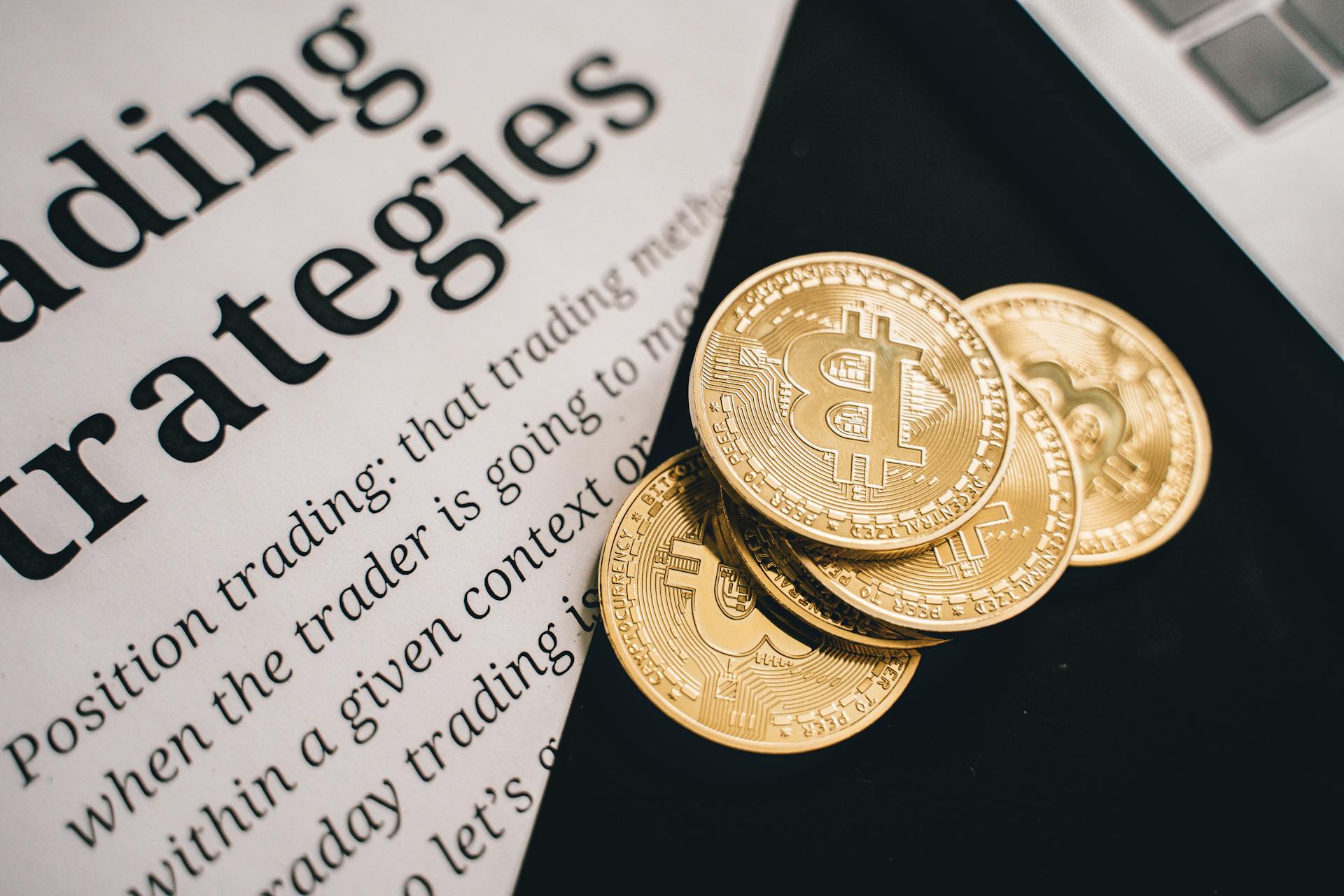 Gold Round Coins on White Paper