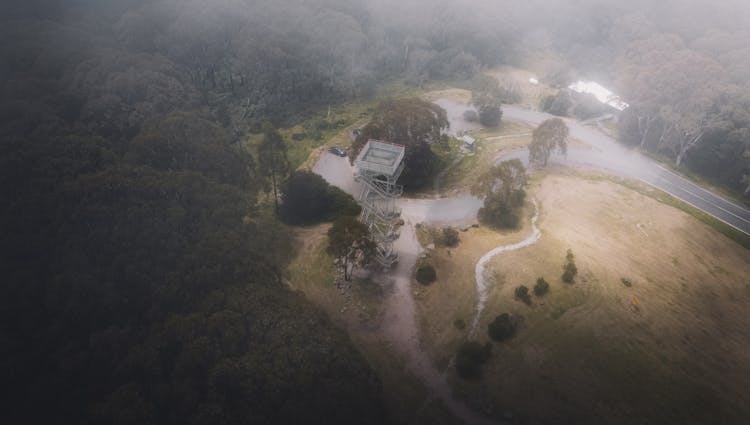 Aerial View Of The Observation Tower In Mount Donna  Buang In Warburton, Australia