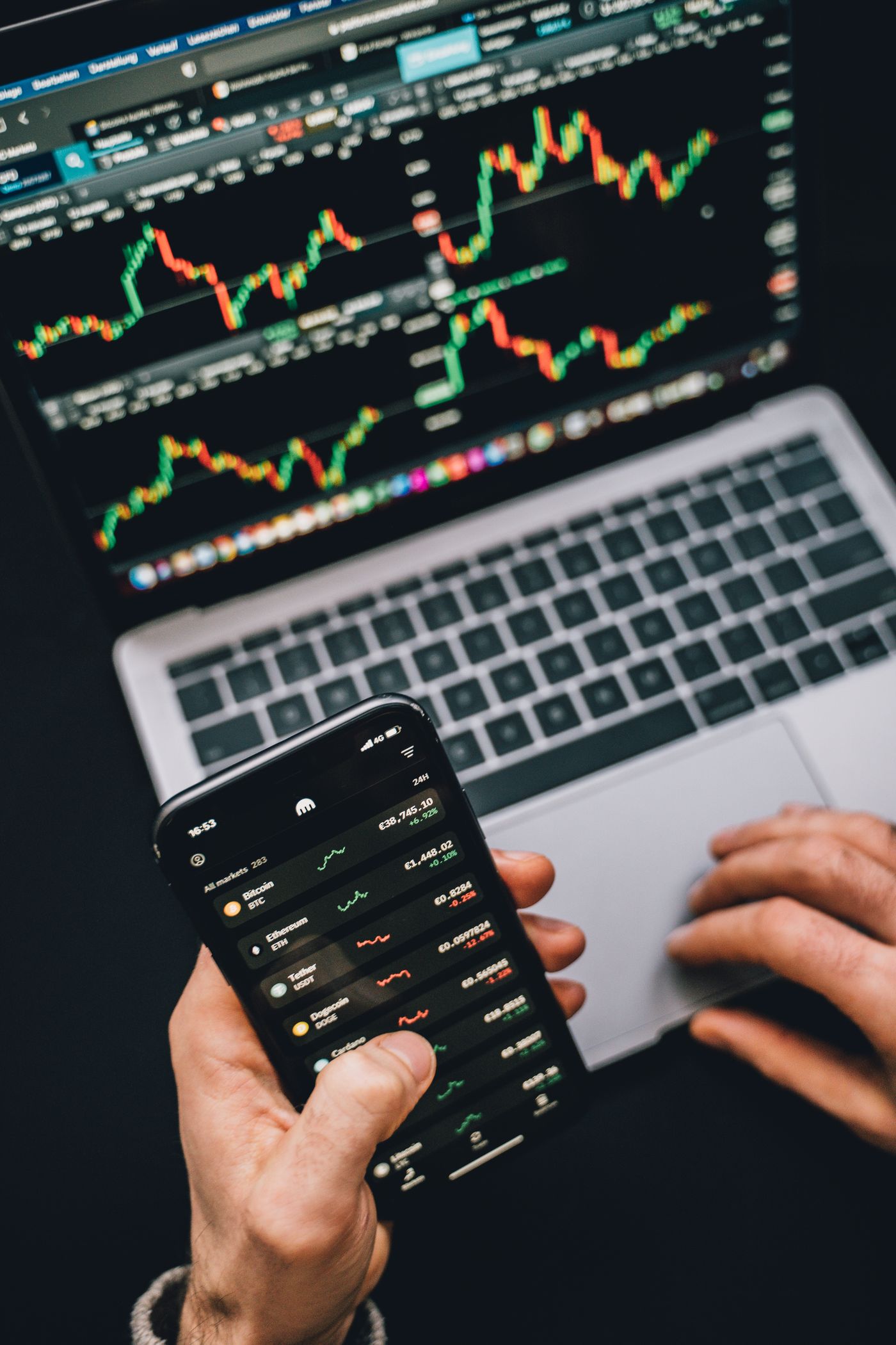Trader studying stock market charts and price levels for swing trading analysis