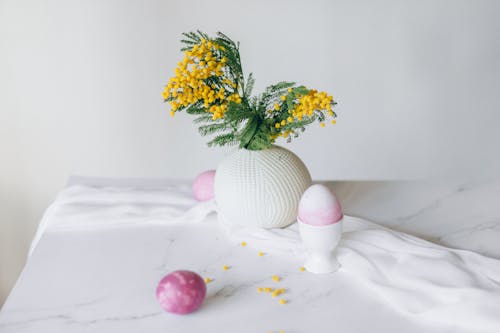 Easter Eggs on the Table