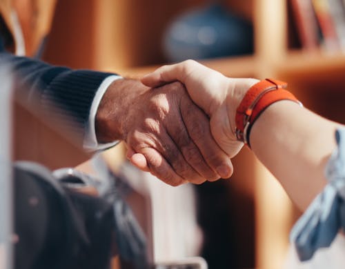 Free People Shaking Hands Stock Photo