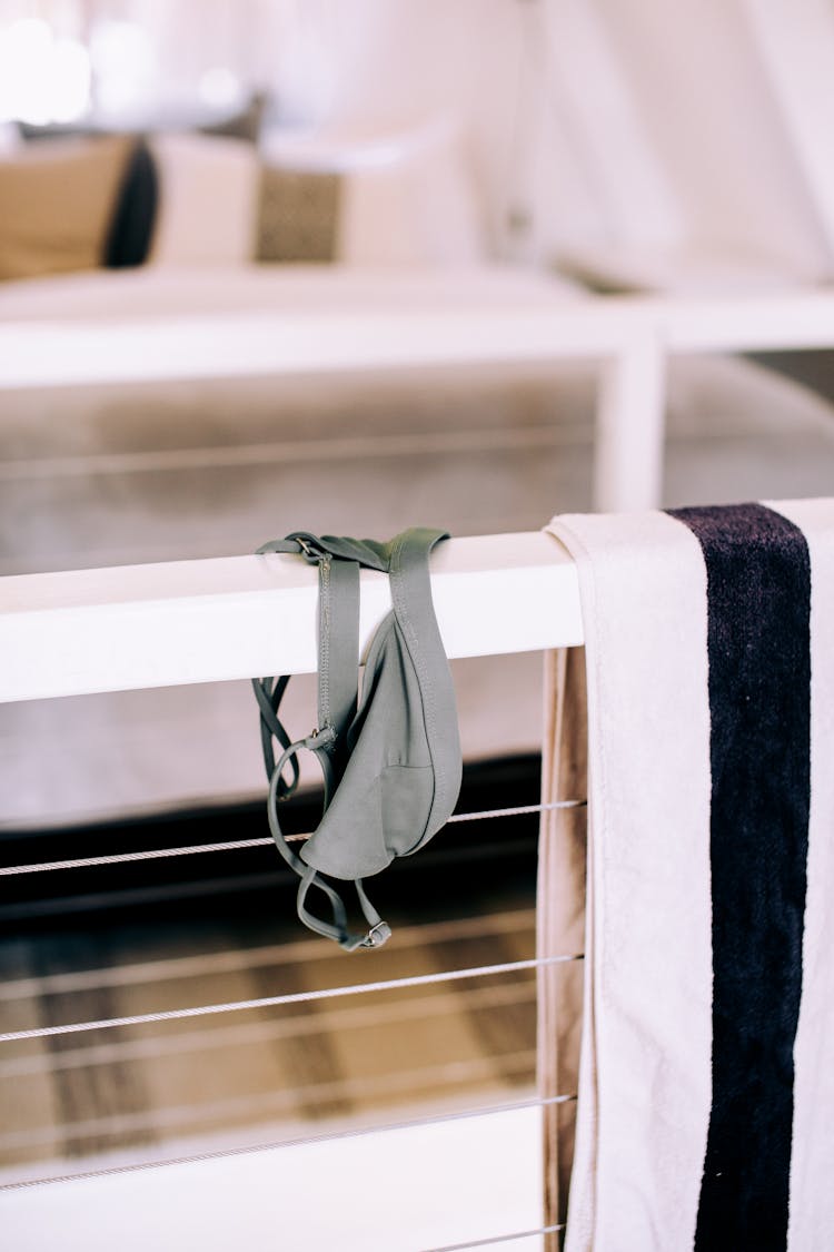 Fanny Pack Hanging On A Railing