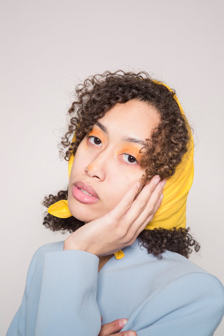 Ethnic Woman In Yellow Headscarf