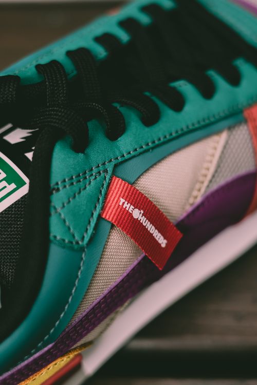 Free Vibrant close-up of a colorful sneaker with intricate design details. Stock Photo