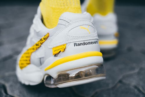 Free Yellow and White Rubber Shoes Stock Photo