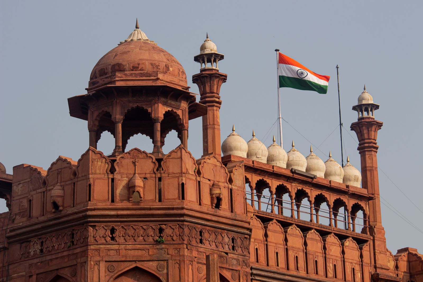 Primeiro-ministro Narendra Modi discursando no Forte Vermelho durante o Dia da Independência da Índia