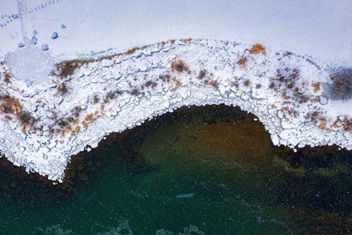 Bezpłatne Darmowe zdjęcie z galerii z ośnieżona ziemia, śnieg, widok z lotu ptaka Zdjęcie z galerii