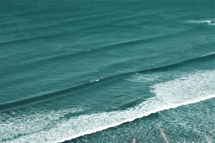 Aerial View Of Ocean Waves