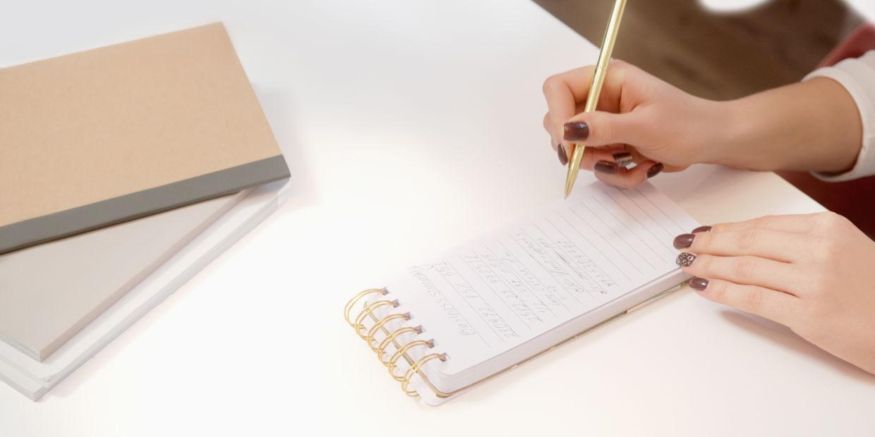 The reading written up by hand