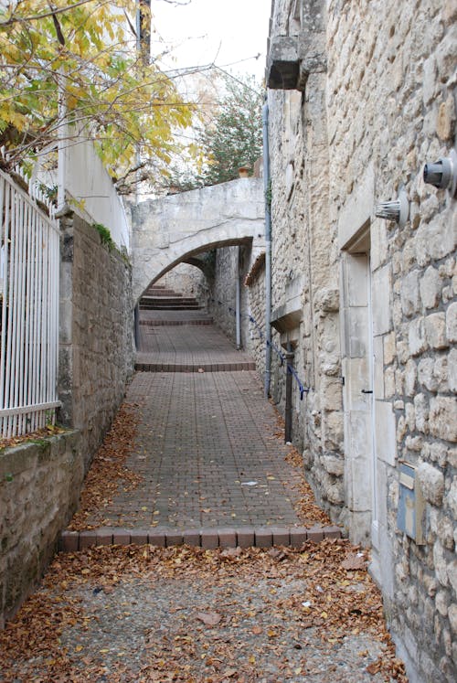 A Concrete Alley between Buildings