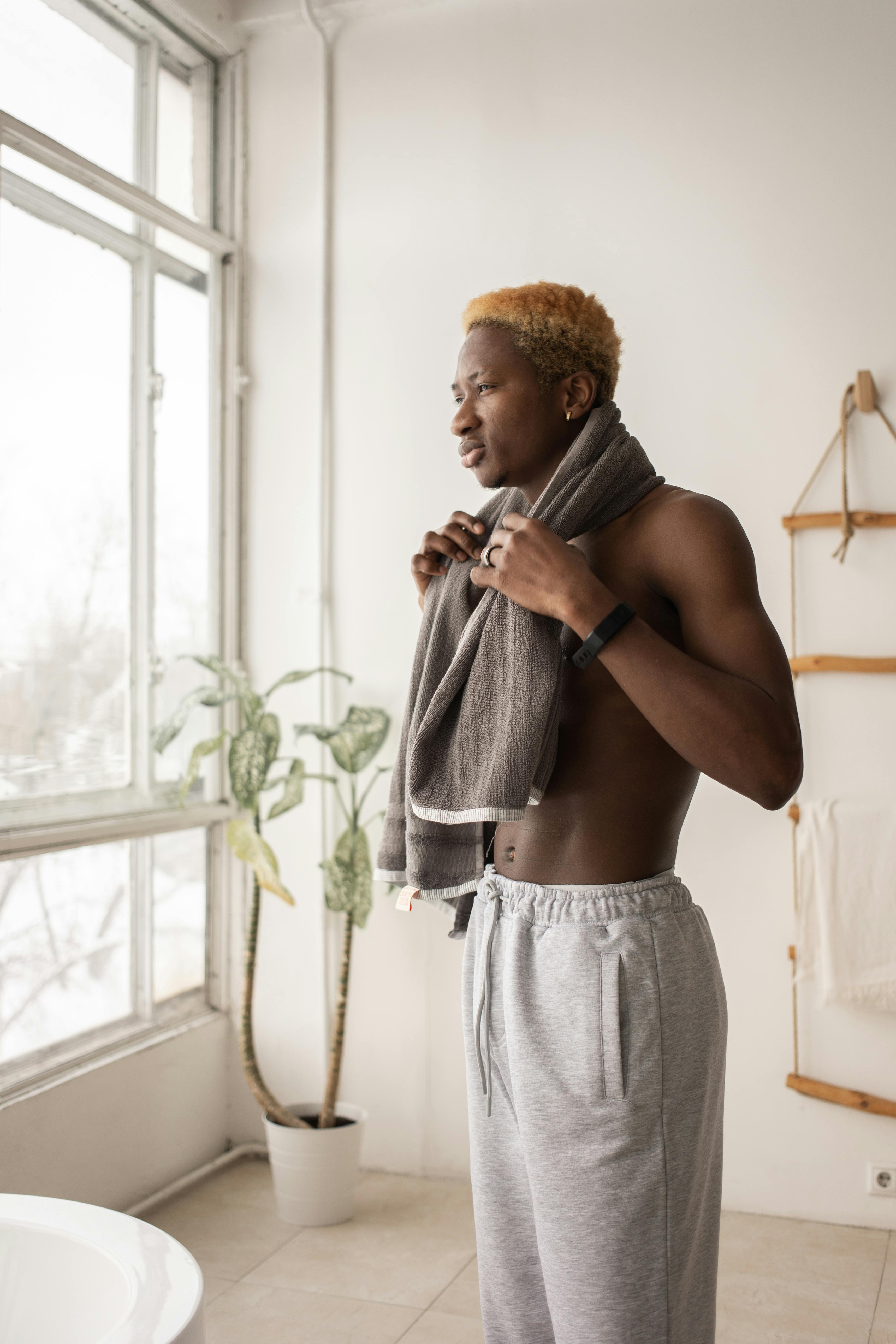 자연 건조 수건 뻣뻣