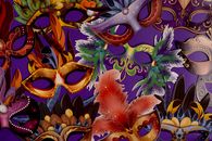 Mardi Gras Masks Background