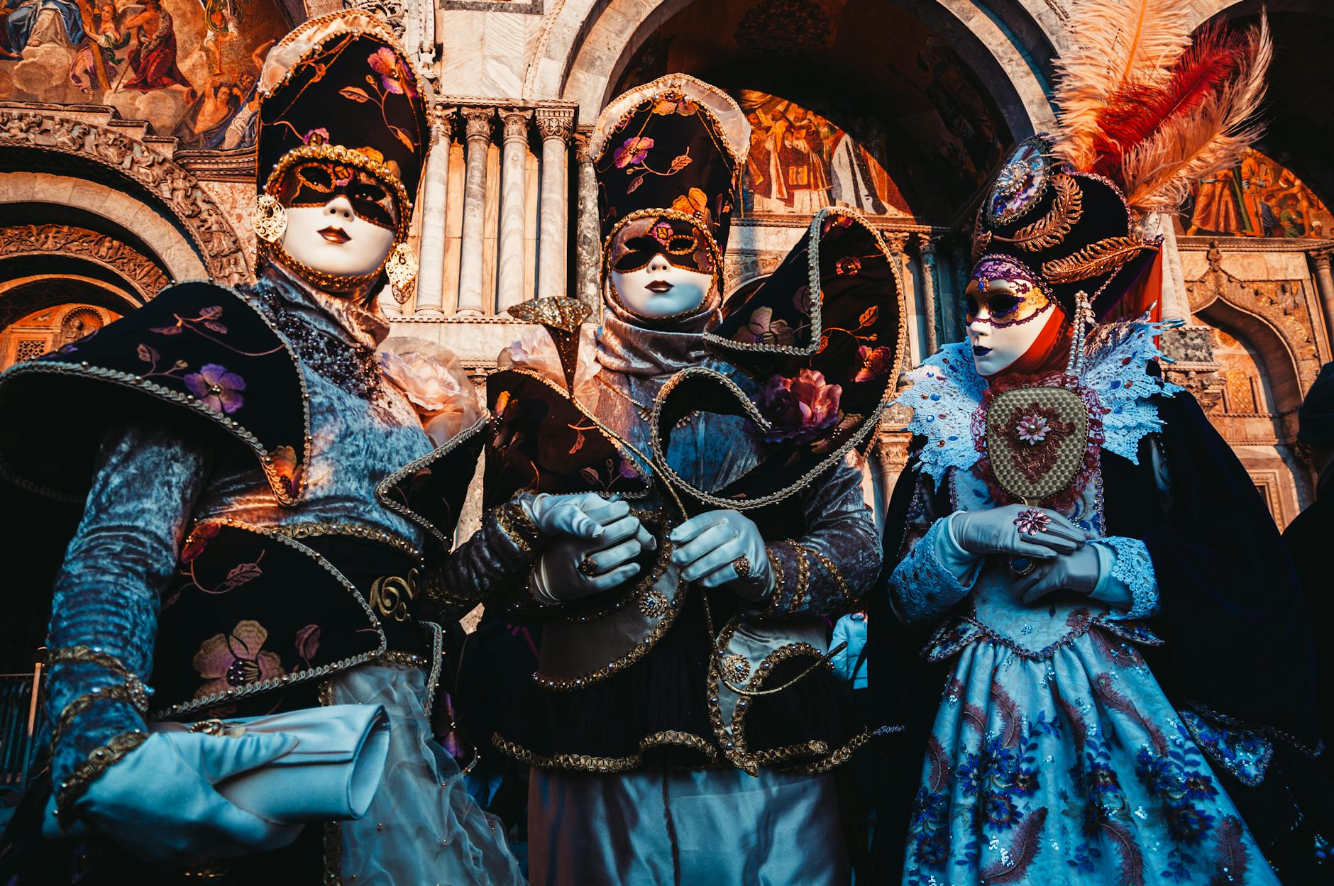 Trajes de época en el Carnaval de Venecia 2023