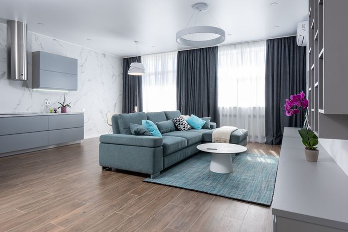 Modern furnished living room