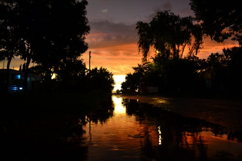 Free stock photo of afterglow, atardecer, beautiful sunset Stock Photo
