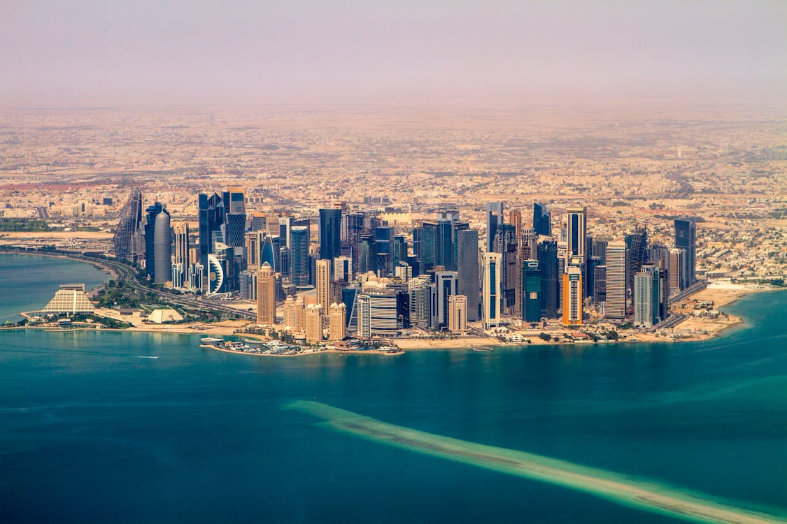 Free stock photo of areal, desert, doha