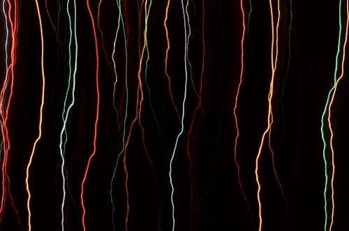 Black Background with Colorful Lightening-like Pattern 